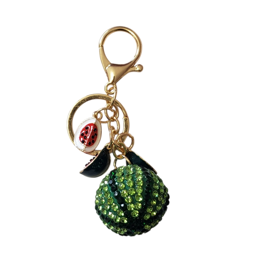 Green Crystal Watermelon Keychain/Bag charm